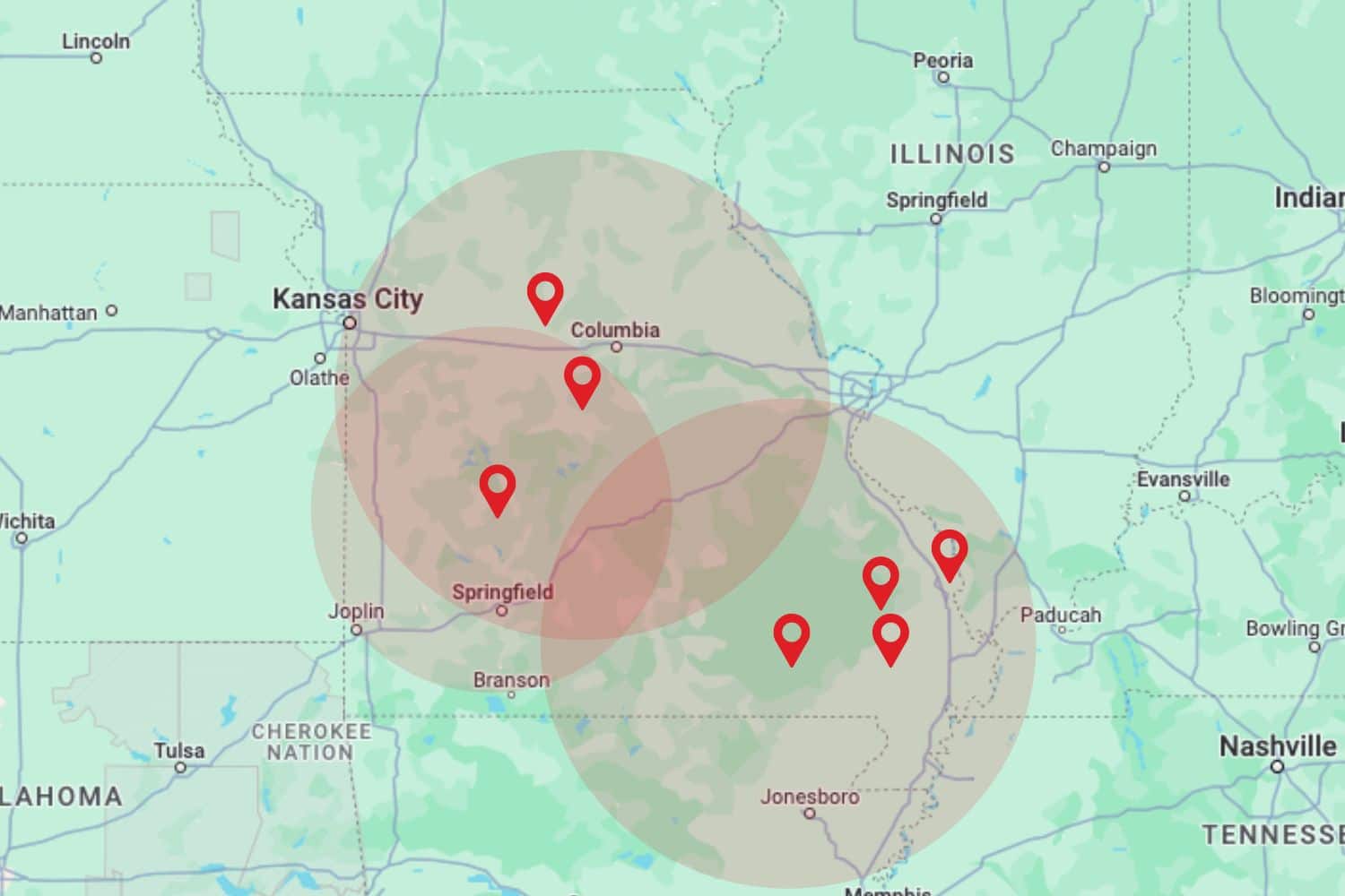 free service area map