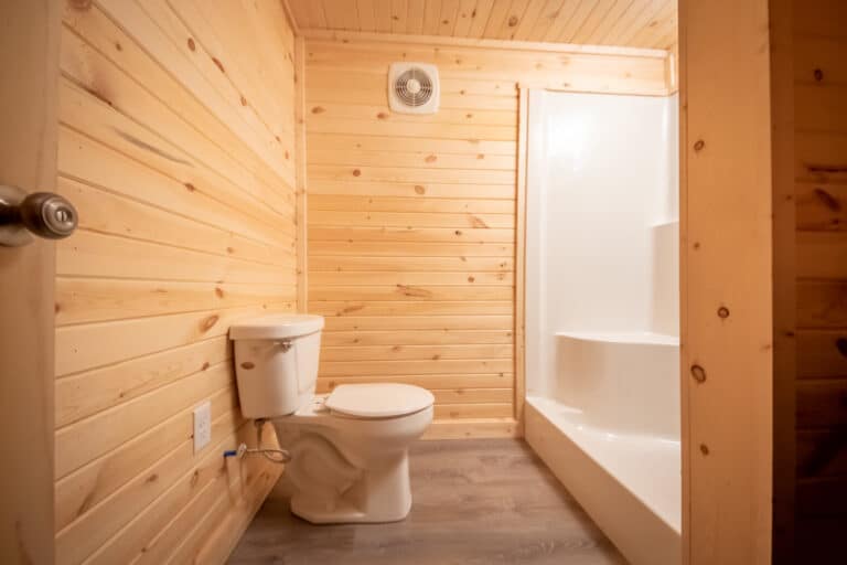 finished cabin full bath