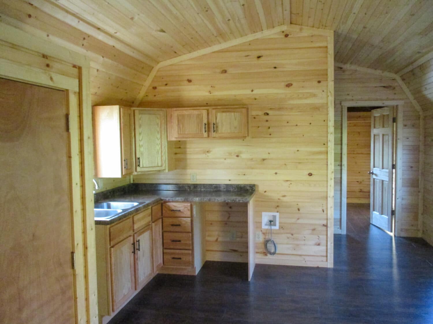 prefab cabin kitchen