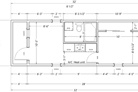 12x32 1 bedroom sample