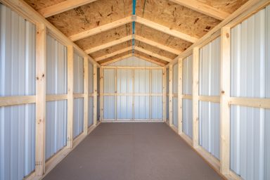 8x12 utility shed interior 2