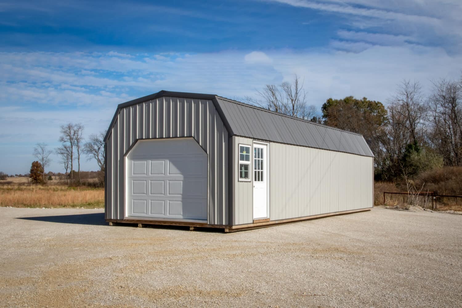 portable lofted garage