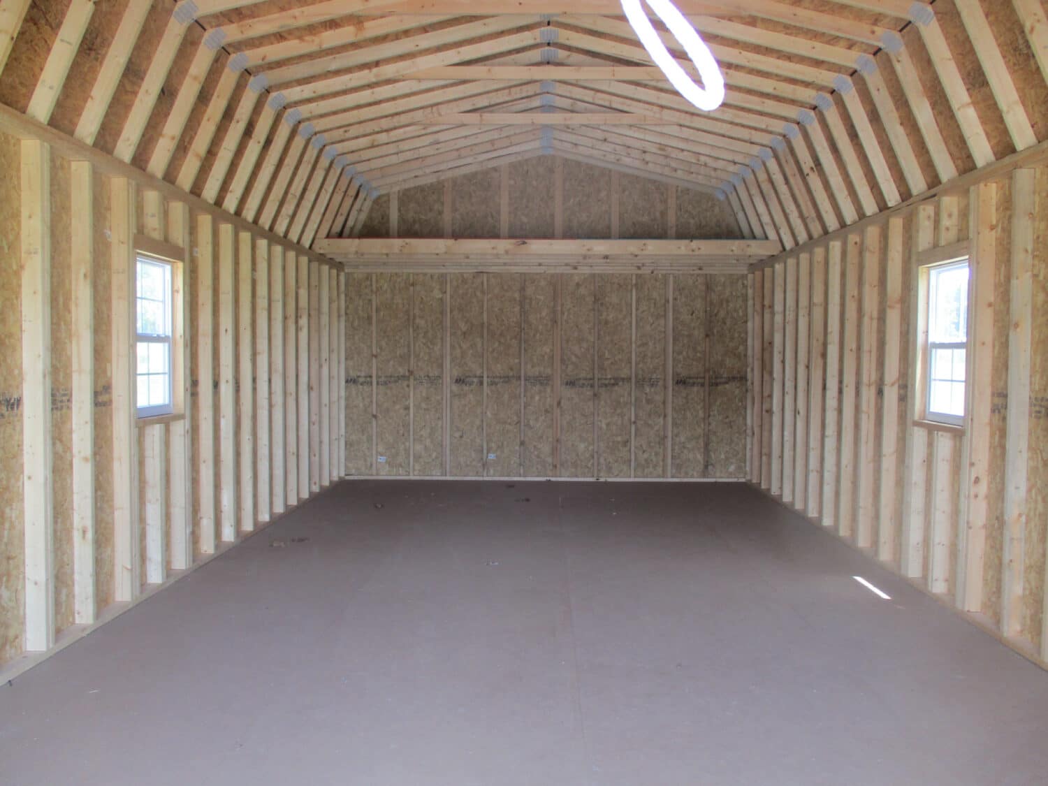 prefab garage inside