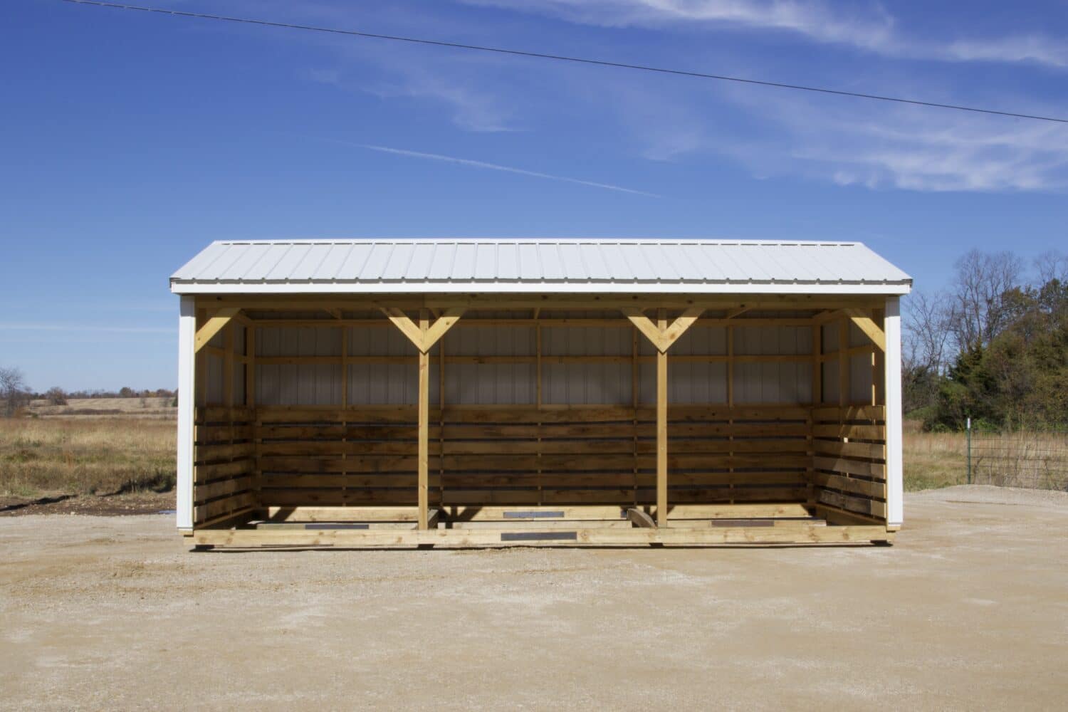 horse run in shed