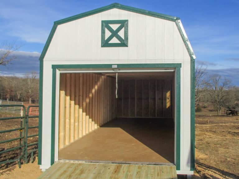 portable lofted garage barn style in mo