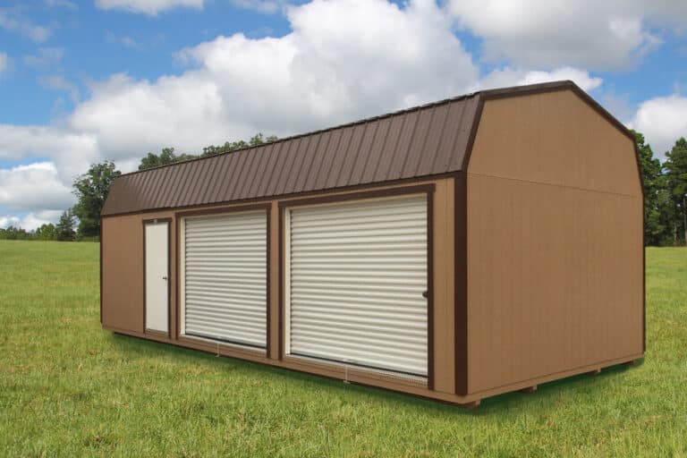 portable lofted garage double in mo